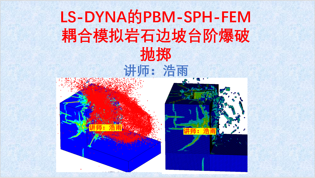 LS-DYNA的PBM-SPH-FEM耦合模拟边坡爆破岩块抛掷