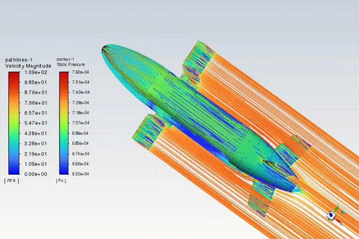 基于pointwise和fluent平台的小型可折叠无人机机翼折叠仿真计算