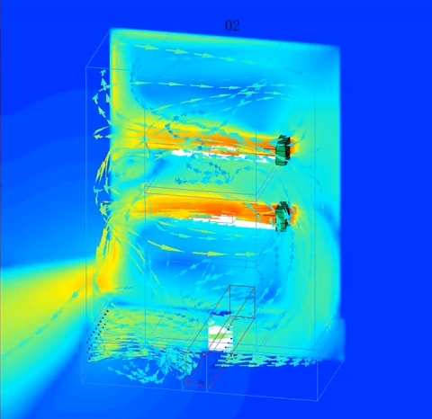 多层服务器基站风机盘管热设计-热交换器