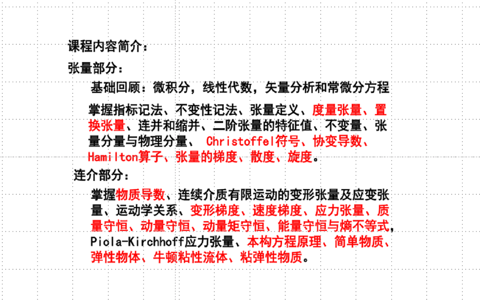 张量分析与连续介质力学（共36讲）
