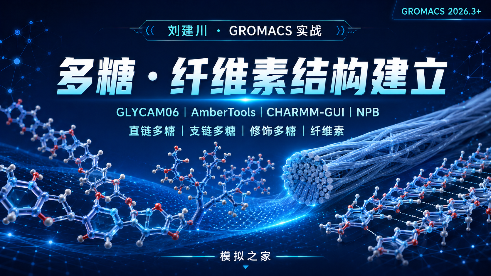 刘建川・GROMACS 实战课（专题八） | 多糖、纤维素结构建立