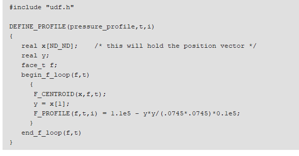 fluent udf之2 DEFINE_PROFILE 用法