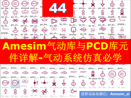 第44期 Amesim气动库与PCD库元件精讲及气动系统仿真分析