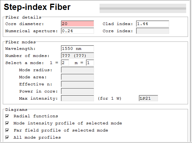 RP Fiber Power 光纤激光器及激光器设计软件—阶跃折射率光纤