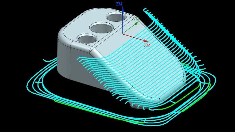 NX12.0.2.9新增自适应自下而上切削方式（3D切削）