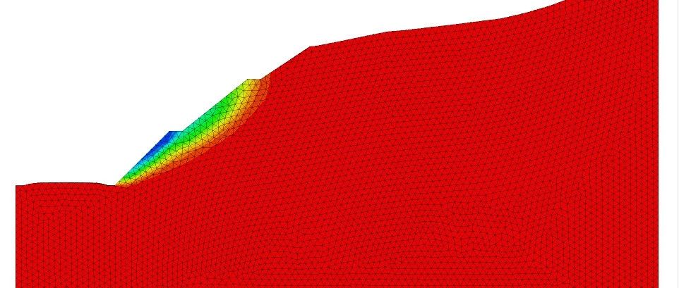 Flac3D软件处理低黏聚力粘性土高边坡计算中的不足