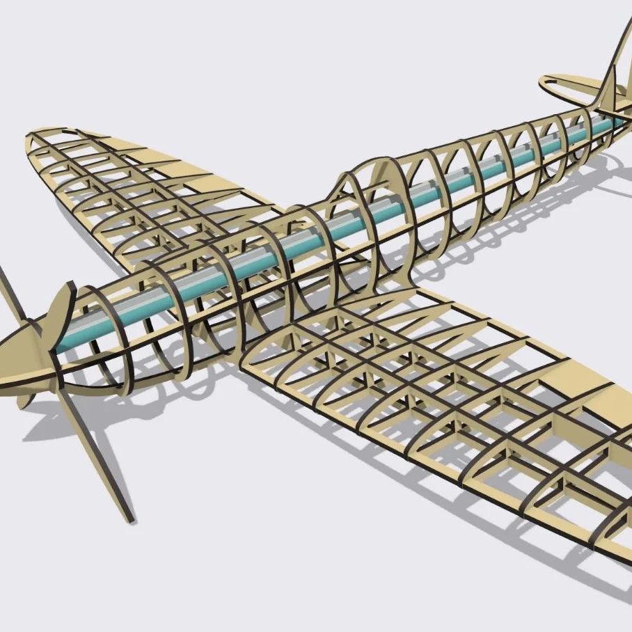 【飞行模型】311 Aptilla喷火飞机框架3D数模图纸 STP格式