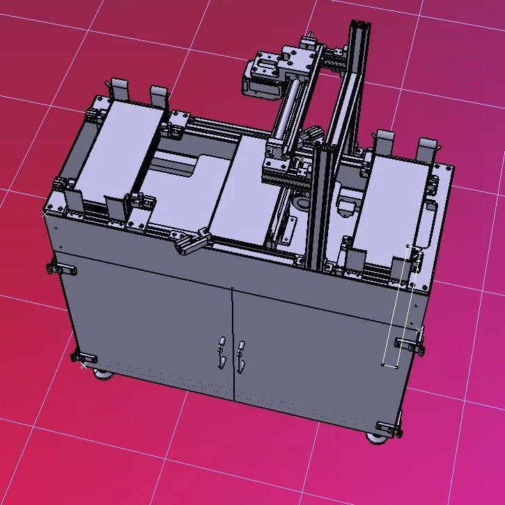 【工程机械】Auto barcode scanning machine自动条码扫描机3D数模图纸