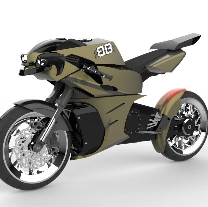 【其他车型】TBO M1000摩托车3D数模图纸 STEP格式