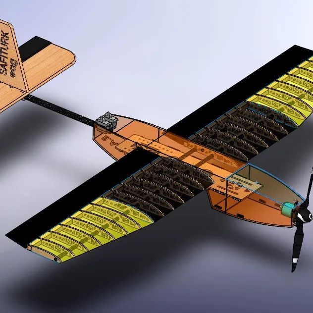 【飞行模型】SAFITURK无人机航模结构3D图纸 Solidworks设计