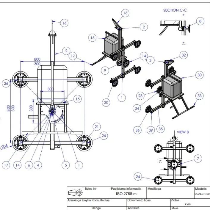 【工程机械】Vacuum glass mover真空玻璃移动设备3D图纸 STEP格式