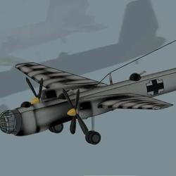 【飞行模型】He 177格里夫远程重型轰炸机简易模型3D图纸 STEP格式