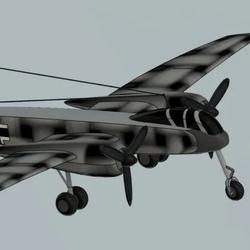【飞行模型】Heinkel He 219 Uhu夜间战斗机简易模型3D图纸 STEP格式