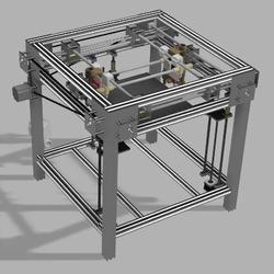 【工程机械】高温3D打印机机架3D数模图纸 STEP格式