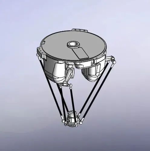 【机器人】轻便型三轴并联三角机械手3D图纸 STP igs格式