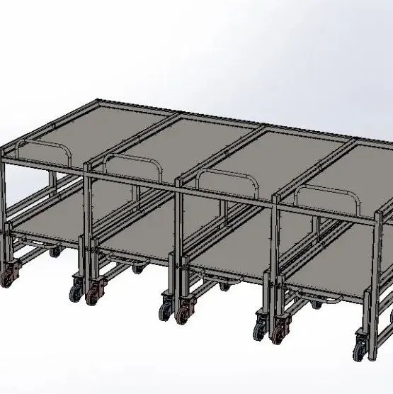 【工程机械】DIE STORAGE RACK模具存放架3D数模图纸 STEP格式