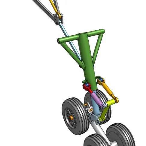 【工程机械】M-50前起落架3D数模图纸 STP格式