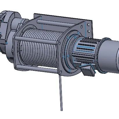 【工程机械】Electric hoist电动葫芦3D数模图纸 STEP格式