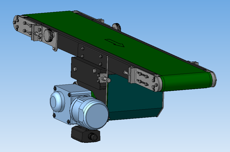 【工程机械】195x1140mm带式输送机3d数模图纸 Stp格式 科普 通用 仿真秀干货文章