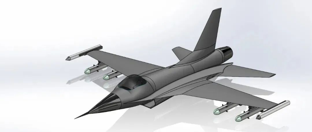 【飞行模型】Fighter Jet 27 战斗机简易模型3D图纸 STEP格式