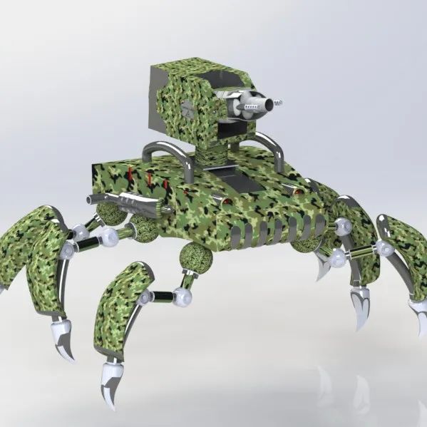 【机器人】CRABLOPS机械螃蟹模型3D图纸 Solidworks设计 附STEP