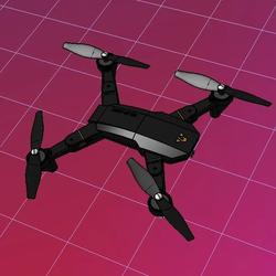 【飞行模型】quadcopter-drone-44四轴无人机3D数模图纸 STEP格式