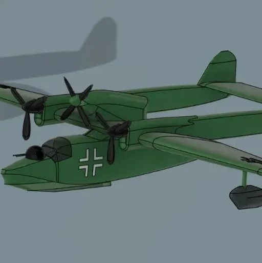 【飞行模型】Blohm & Voss BV 138B侦察机模型3D图纸 STEP STL格式