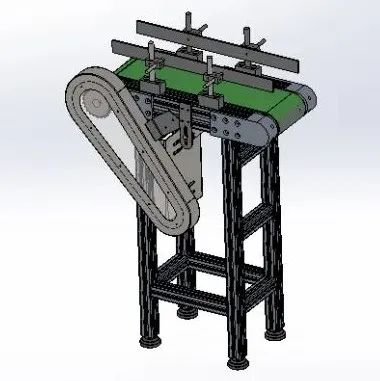 【工程机械】ALUMINIUM PROFILE铝型材带式输送机3D数模图纸 STEP格式