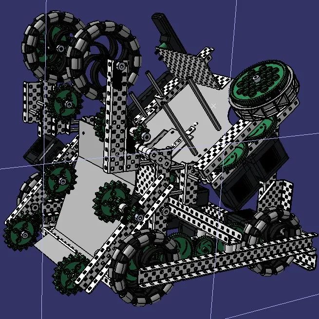 【机器人】Robotics 2022 Design万向轮比赛机器人车3D图纸 STP格式