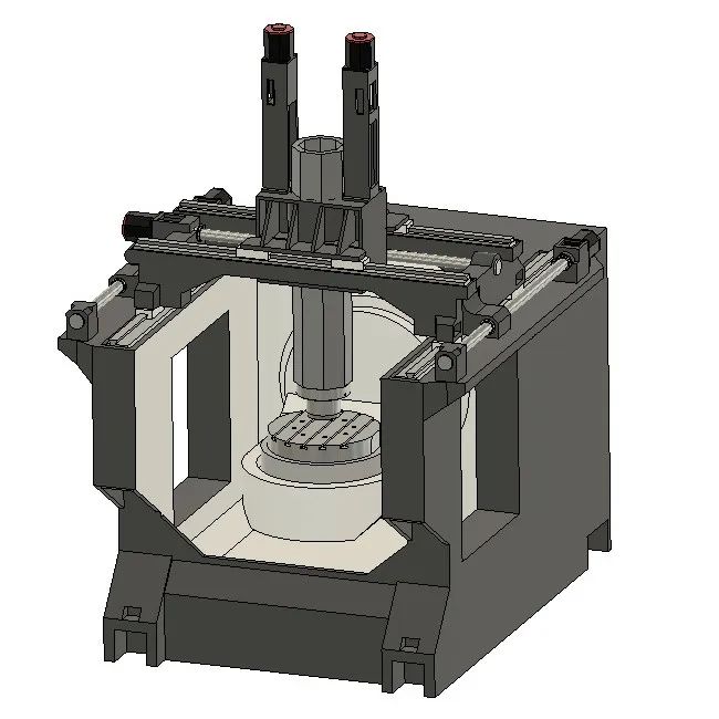 【工程机械】DMG MORI NMV5000五轴五联动加工中心简易模型3D图纸 STEP格式