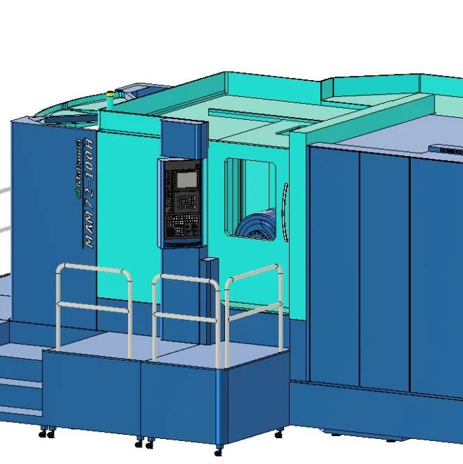 【工程机械】Matsuura MAM72-100H卧式5轴加工中心3D数模图纸 STEP格式