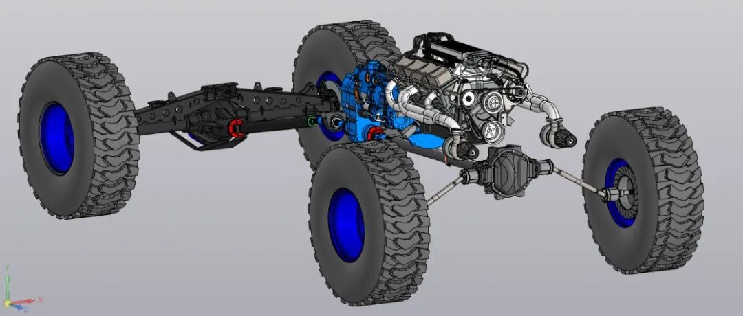 【其他车型】4wd Baja卡车底盘结构3D图纸 STP格式