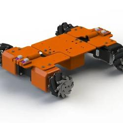 【机器人】M2R2麦克纳姆轮小车底盘结构3D图纸 STEP格式