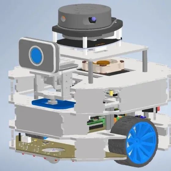 【机器人】LIDAR ROBOT激光雷达机器人小车3D数模图纸 STP格式