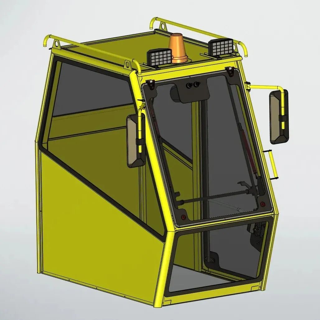 【工程机械】cabin for crane起重机舱结构3D图纸 x_t格式