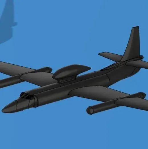 【飞行模型】Lockheed U-2侦察机3D数模图纸 STEP STL格式