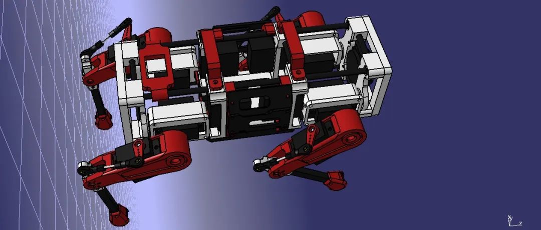 【机器人】moco12伺服四足机器人机械狗结构3D图纸 STEP格式