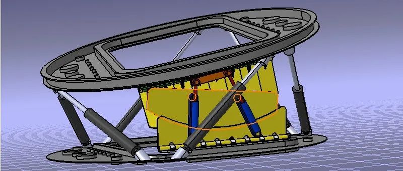 【工程机械】基于钣金的柔性运动平台结构3D图纸 STEP格式