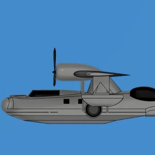 【飞行模型】PBY-5A卡塔琳娜水上飞机简易模型3D图纸 STEP STL格式