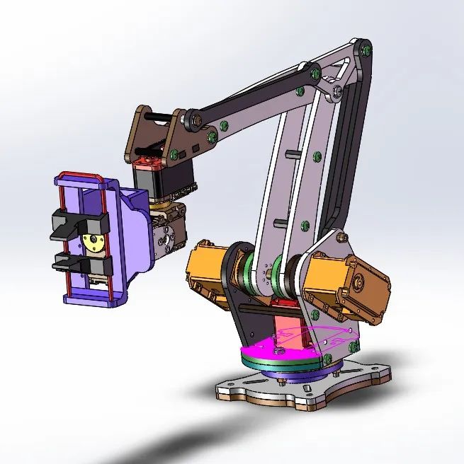 【机器人】Industrial Robotic hand工业机械手简易模型3D图纸 Fusion 