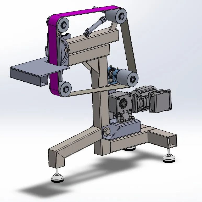 【工程机械】Belt Grinder带式磨床结构3D图纸 STEP格式