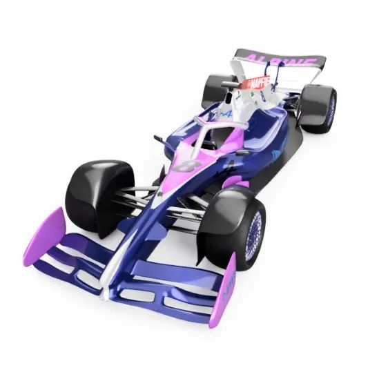 【卡丁赛车】Alpine A526 F1 2026赛车简易模型3D图纸 f3d STEP格式