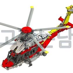 【飞行模型】机械组42145 H175救援直升机拼装模型3D图纸 STEP格式