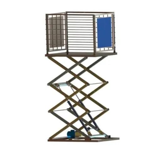 【工程机械】HYDRAULIC SCISSOR LIFT液压剪式升降机结构3D图纸 STEP格式