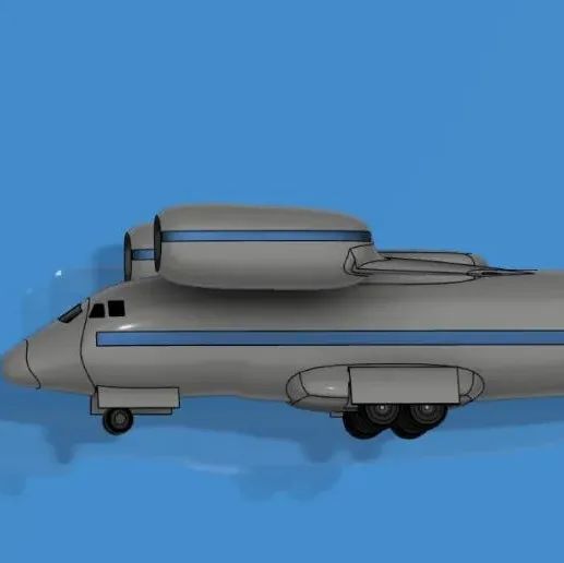 【飞行模型】Antonov An 72轻型运输机简易模型3D图纸 STEP STL格式