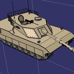 【武器模型】battle-tank简易坦克模型3D图纸 STP格式