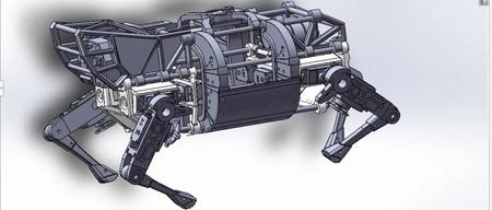 【机器人】Boston Dynamics LS3四足机械狗机器人3D数模图纸
