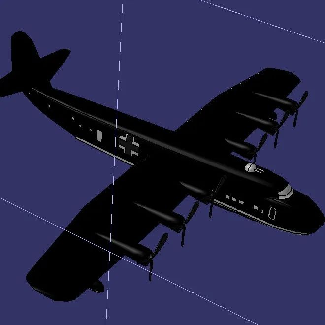 【飞行模型】Blohm & Voss BV 222重型水上运输机简易3D数模图纸 