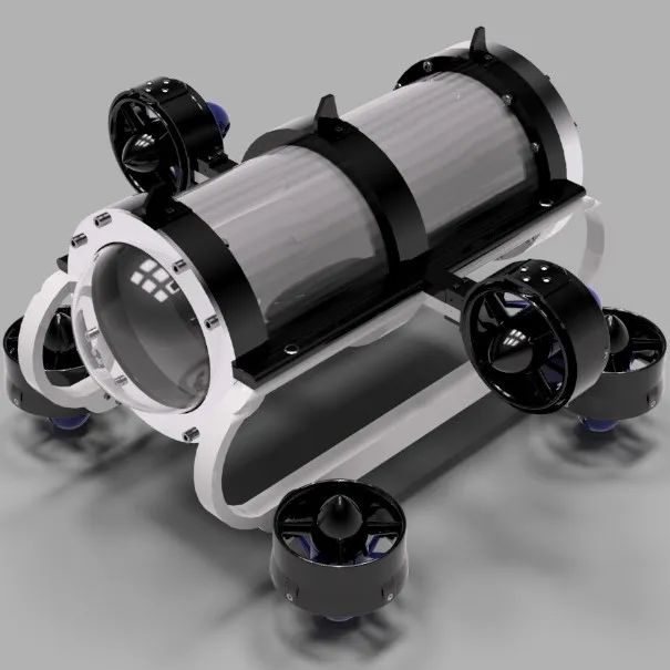 【海洋船舶】AUV Smart Drone水下无人机结构3D图纸 Solidworks设计