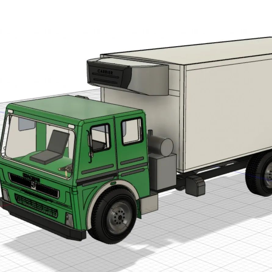 【其他车型】Refrigeration Truck冷藏车简易模型3D图纸 f3d STEP格式